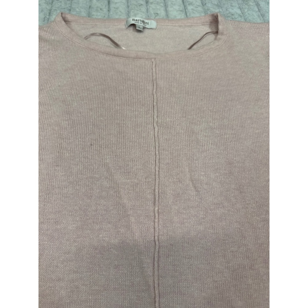 Bartolini Made in Italy Pink Wool Cashmere Silk Blend Tunic Sweater Womens Large